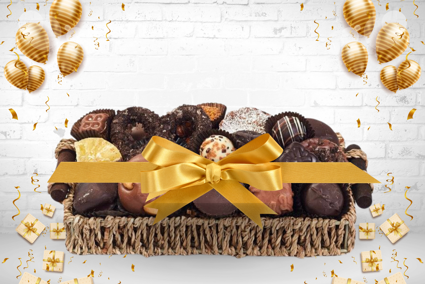 Amazon.com : A Gift Inside Holiday Classic Chocolate, Candy & Crunch Gift  Basket With Handmade Chocolates, Ghirardelli, Caramel Corn for Gourmet  Christmas Food Gift : Gourmet Fruit Gifts : Everything Else